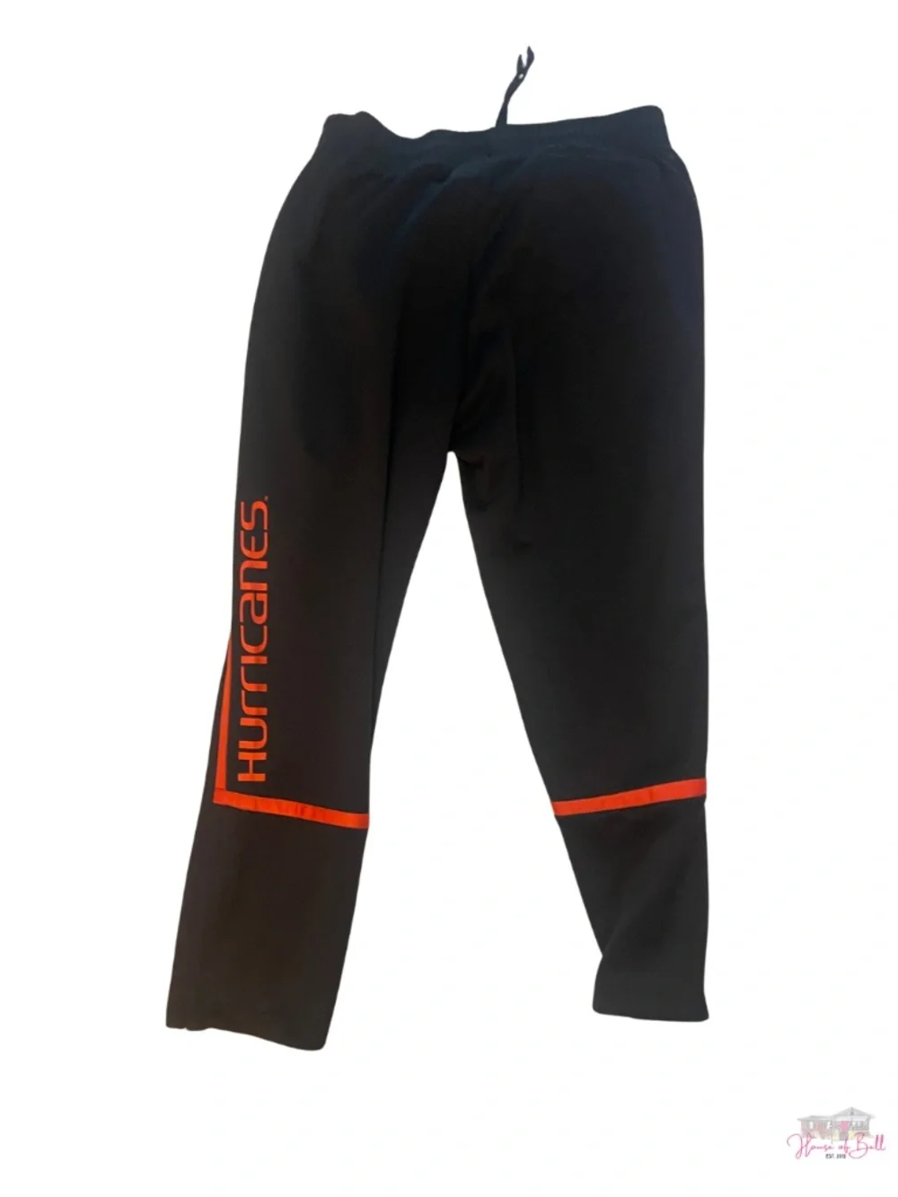 Adidas Miami Hurricanes Track Pants Mens XL Black Orange Sideline Athletic
